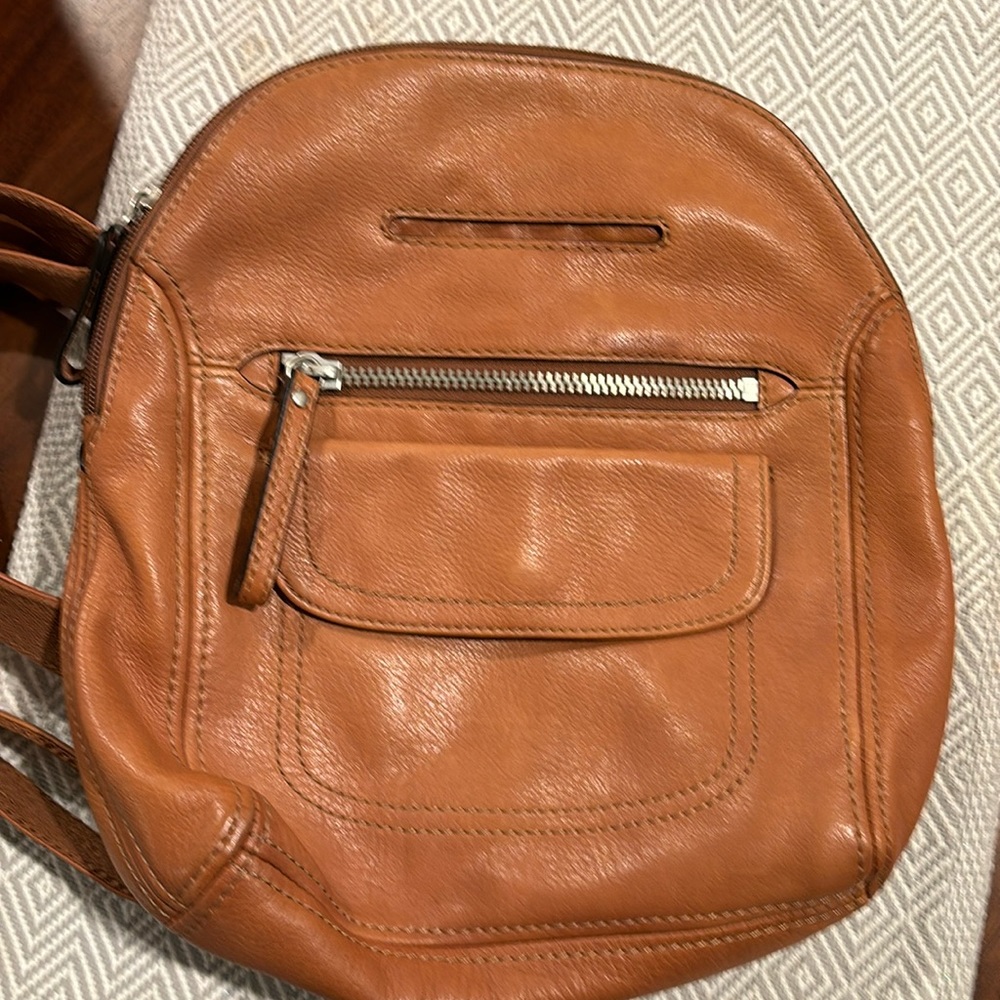 Fossil leather backpack purse